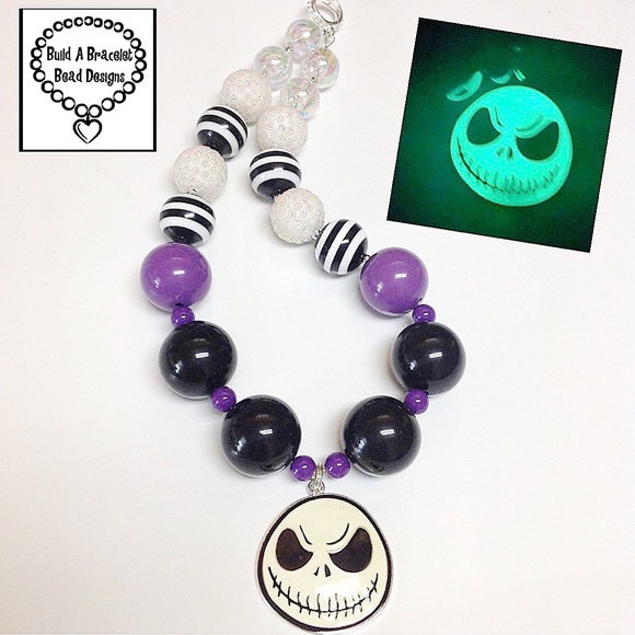 Glow In The Dark Jack Skellington Necklace